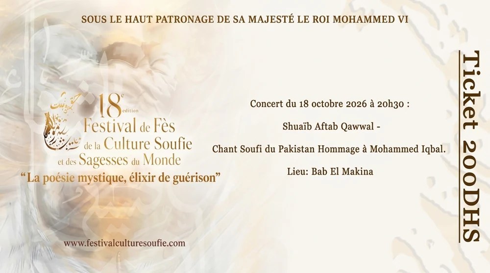Affiche : Concert : Shuaïb Aftab Qawwal – Chant Soufi du Pakistan Hommage à Mohammed Iqbal