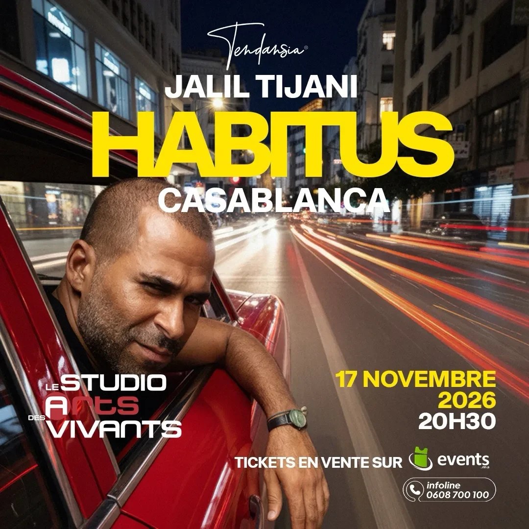 Affiche : Jalil Tijani - Nouveau spectacle : Habitus
