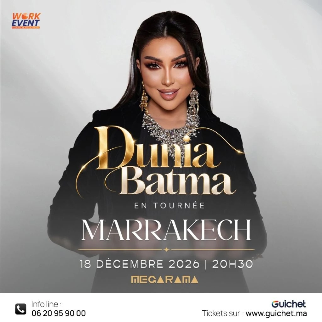 Affiche : Dounia Batma en concert à Marrakech